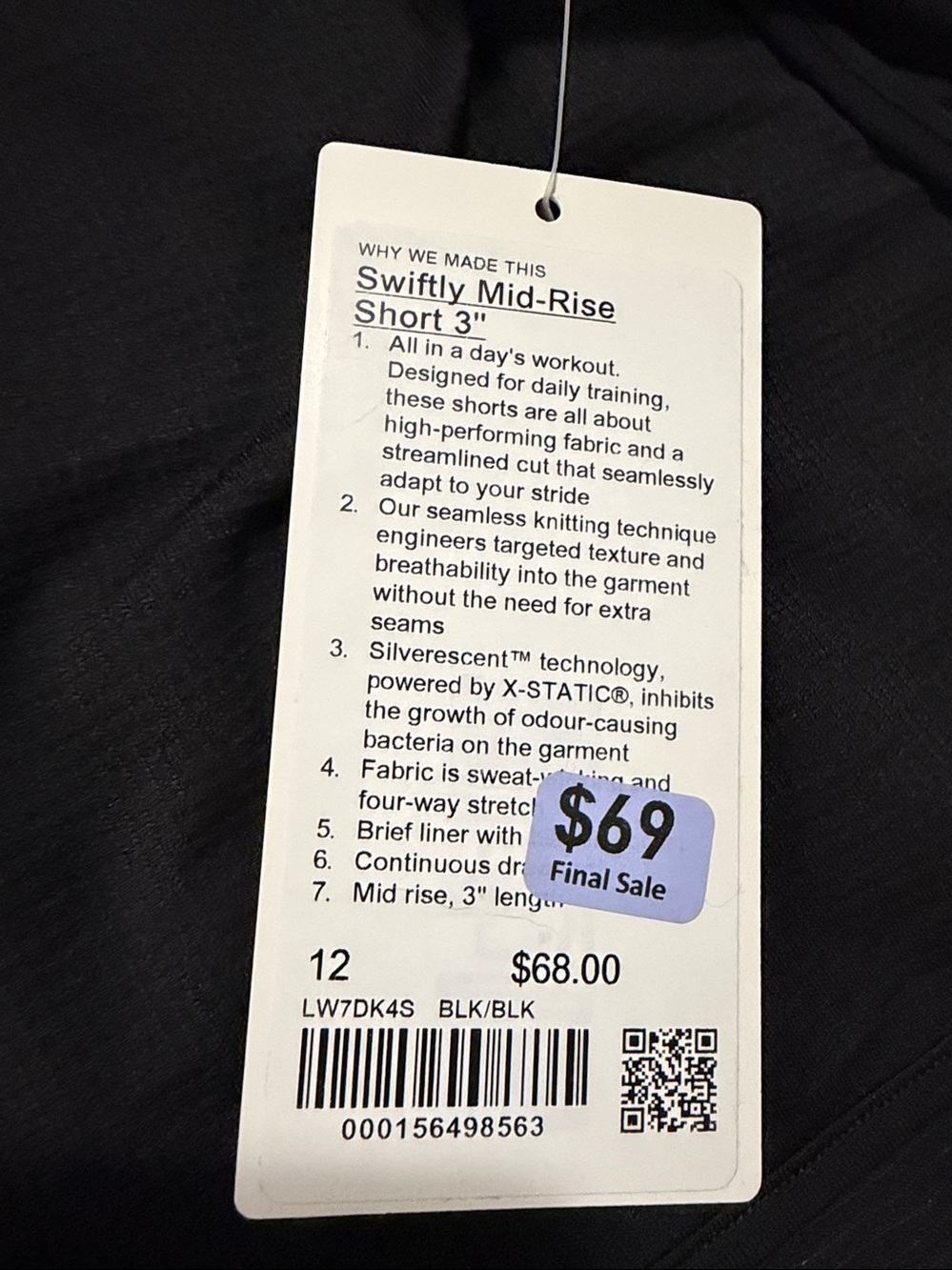 Lululemon - Swiftly Mid Rise Short 3” - Size 12 - NWT - Picture 5 of 8